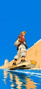 Retro Anime Journey Under Open Sky