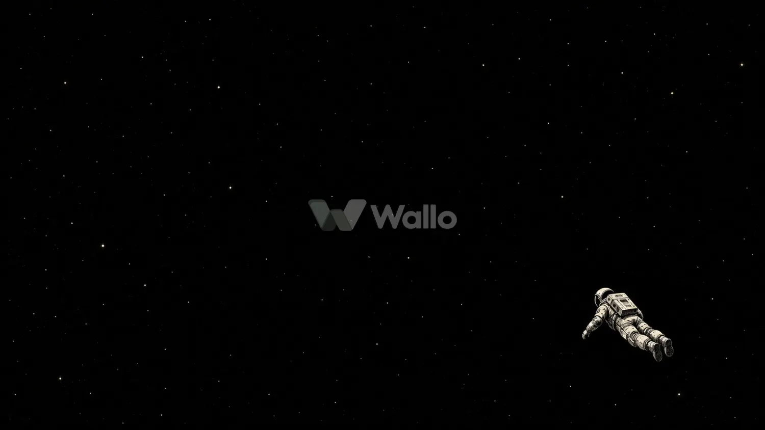 Lone Astronaut in Vast Space
