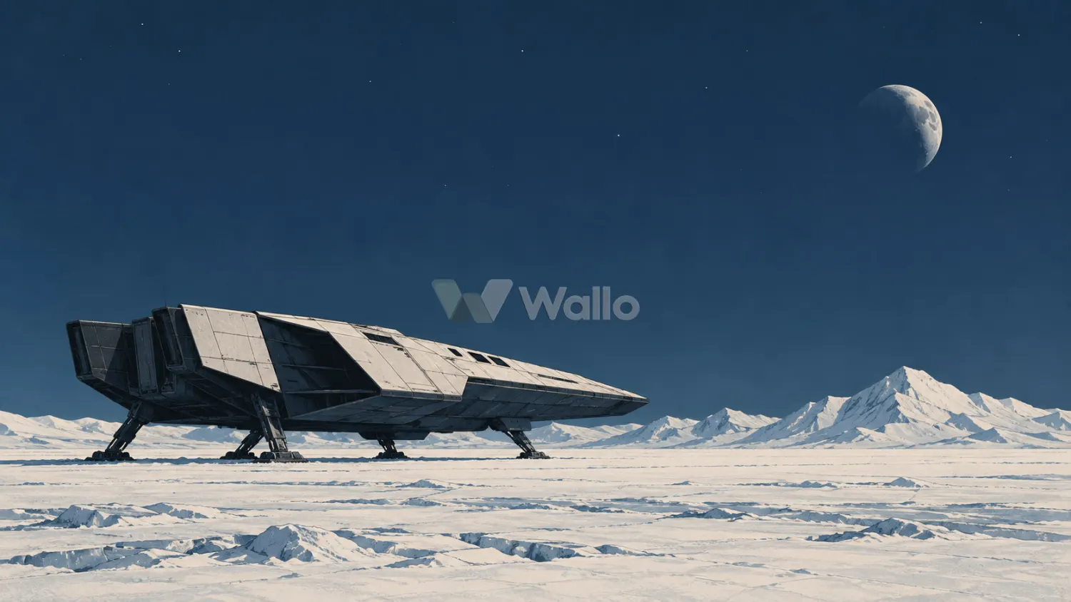 Ranger Resting on the Ice Plain