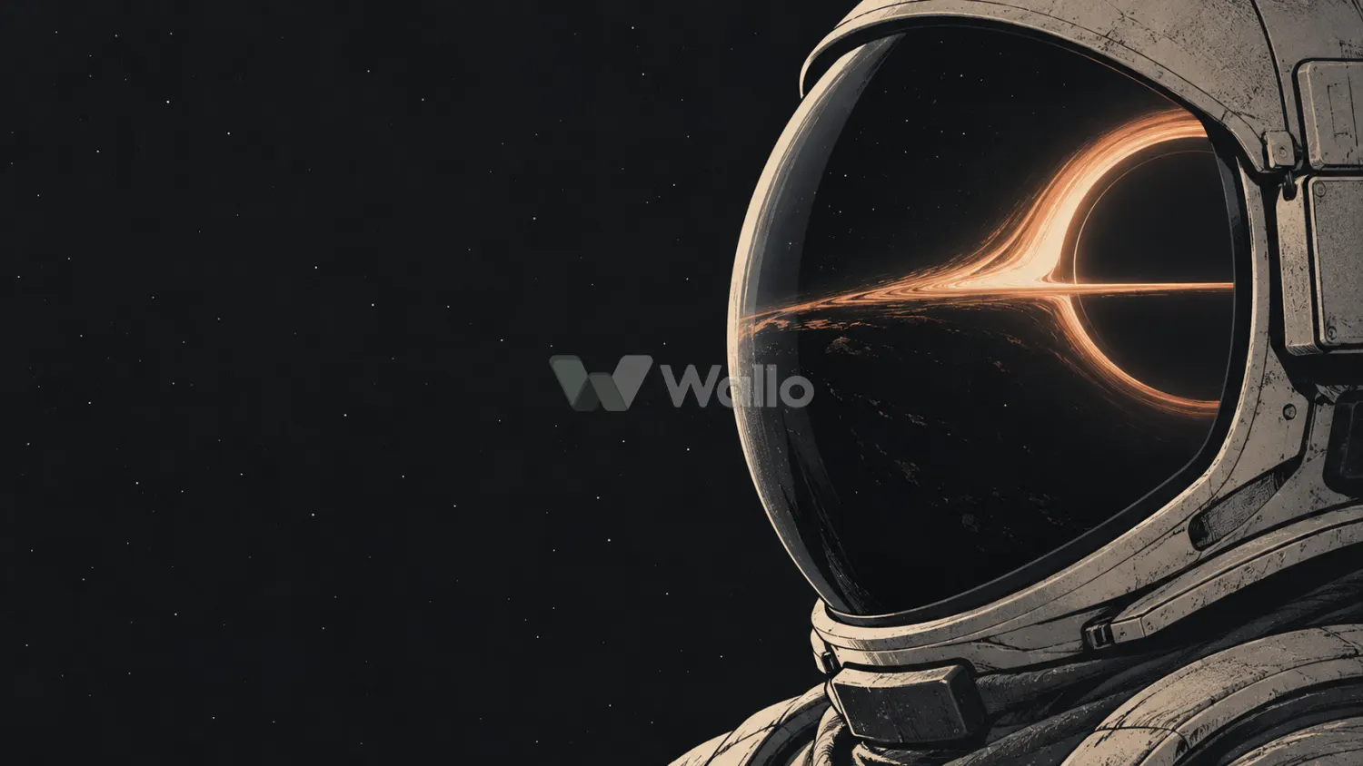 Astronaut Helmet with Gargantua Reflection 6