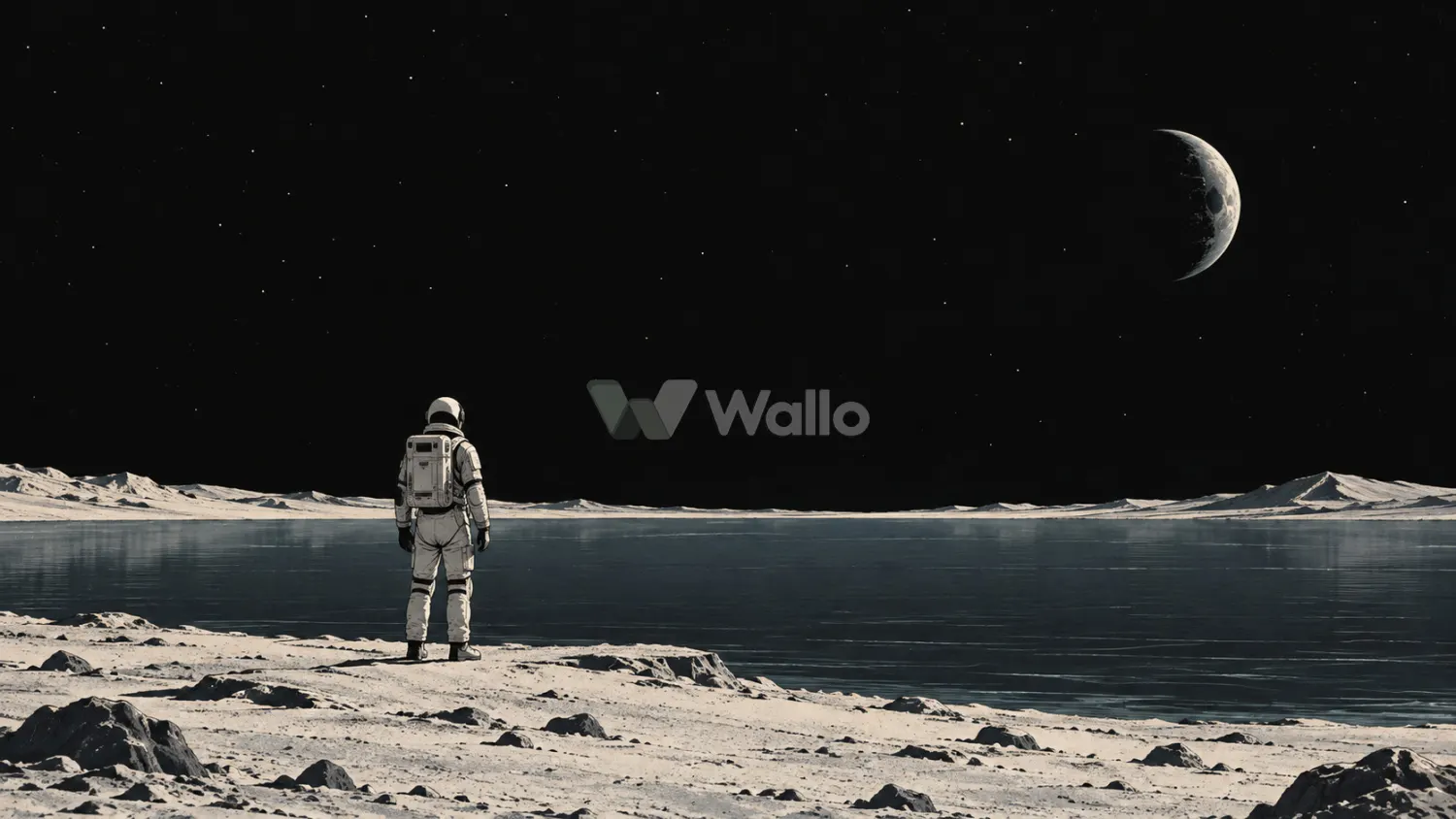 Astronaut at the Silent Shore