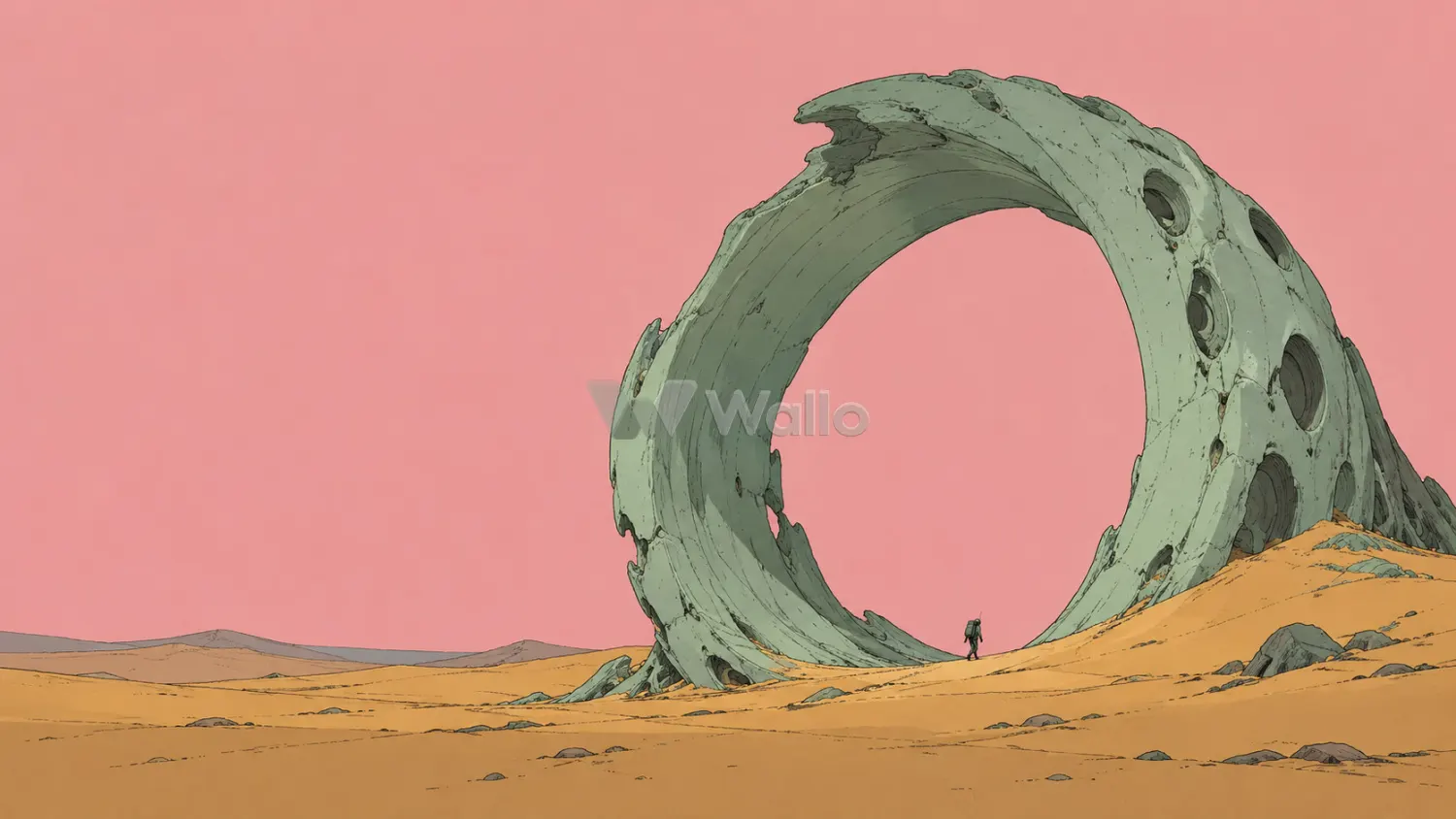 Explorer Beneath the Hollow Mint Ring