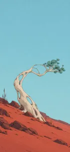 Alien Ivory Tree on Red Sand 9