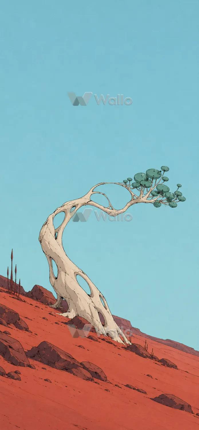 Alien Ivory Tree on Red Sand 9