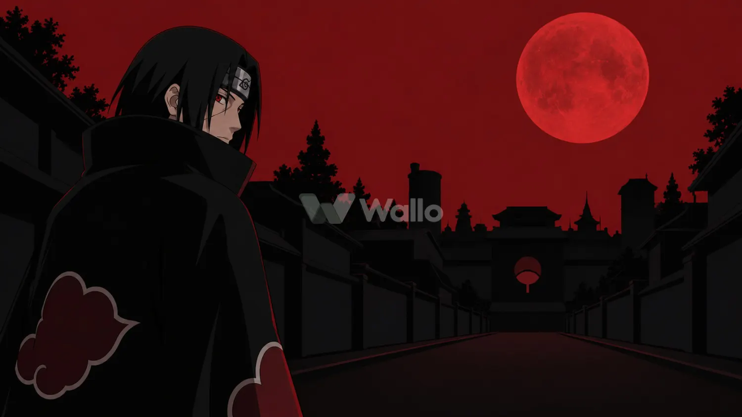 Itachi Under a Red Moon