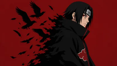 Itachi Beneath the Moon and Crows