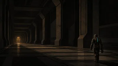 Isaac Alone in the Ishimura Corridor