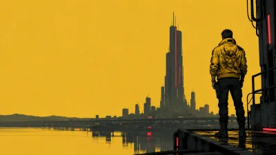 Yellow Samurai in Night City