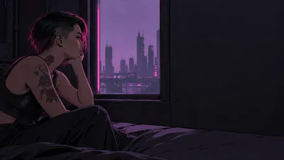 Judy Alvarez by a Lavender Window