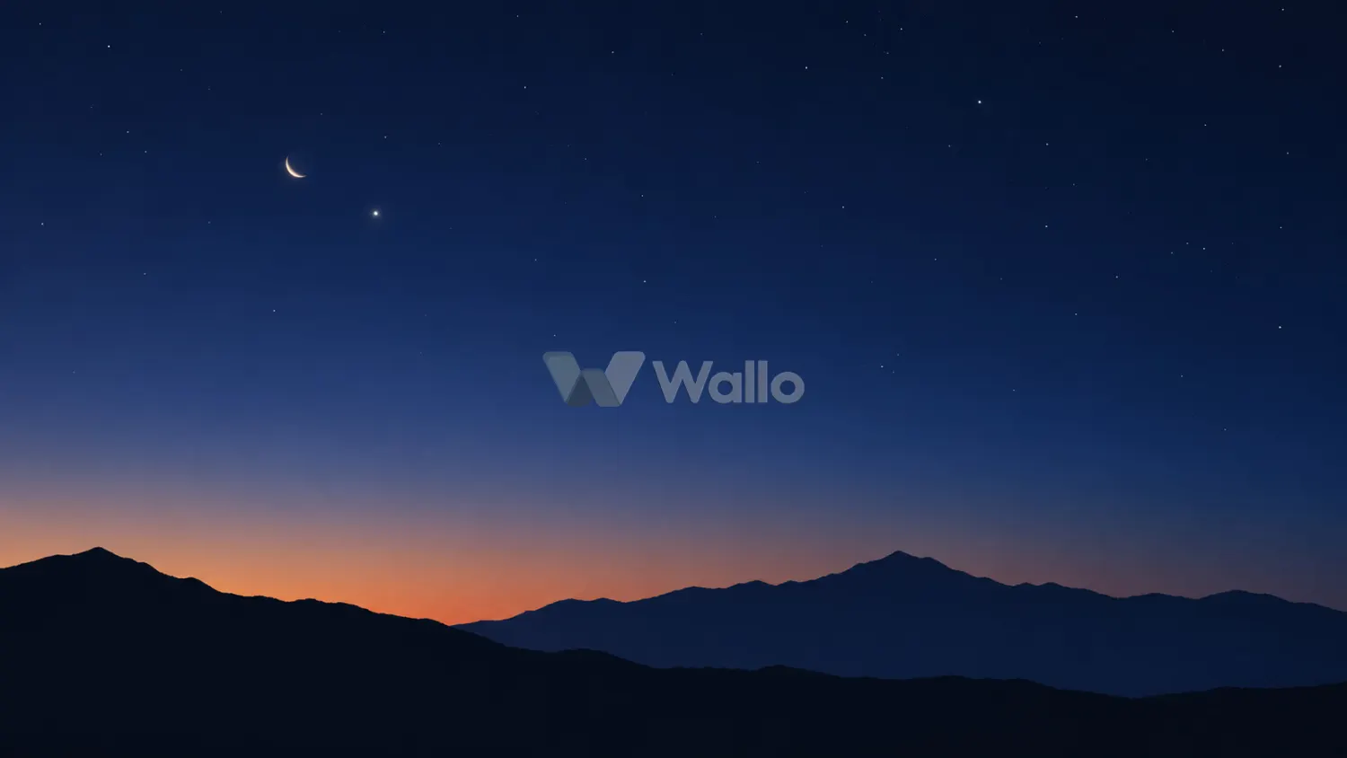 Cobalt Twilight Over Silent Mountains