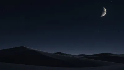 Quarter Moon Over Quiet Dunes 6