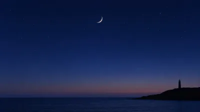 Crescent Over a Silent Lighthouse 4