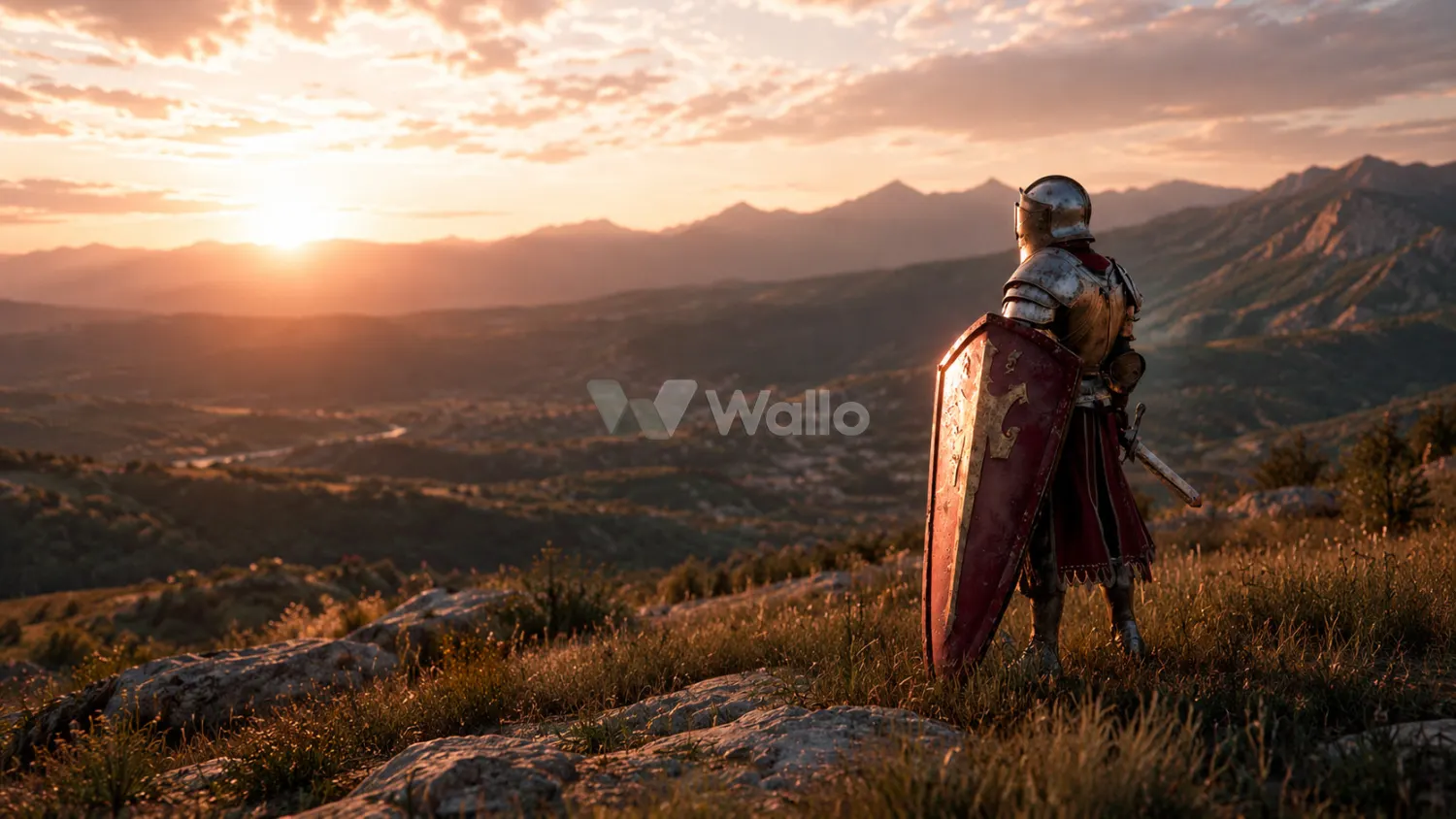 Knight, Red Lion Shield, and Sunset Valleys