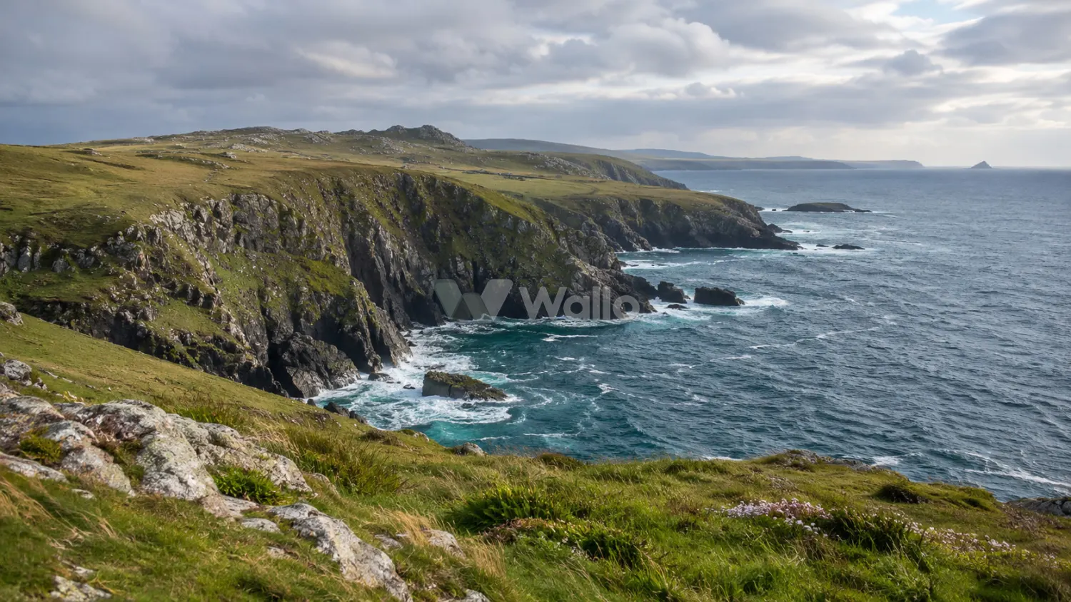 Ireland’s Atlantic Cliffs Under Soft Skies