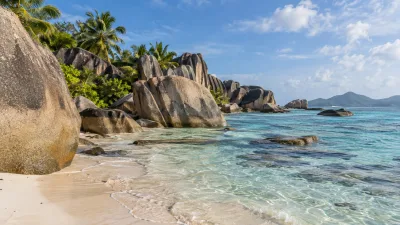 Morning Light on La Digue Beach 8
