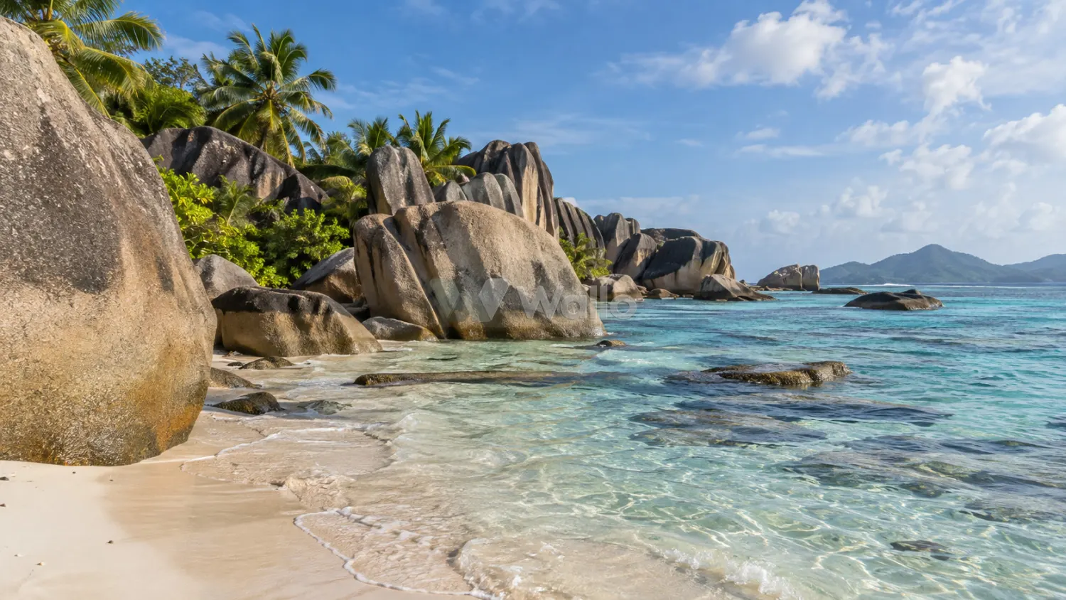 Morning Light on La Digue Beach 8