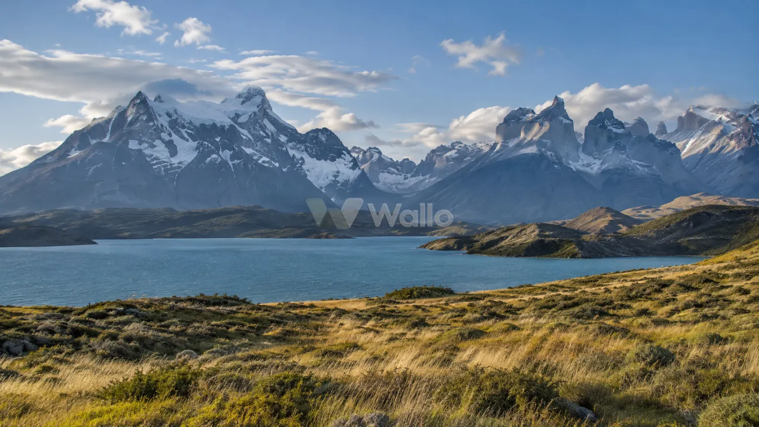 Patagonia Peaks Across the Lake