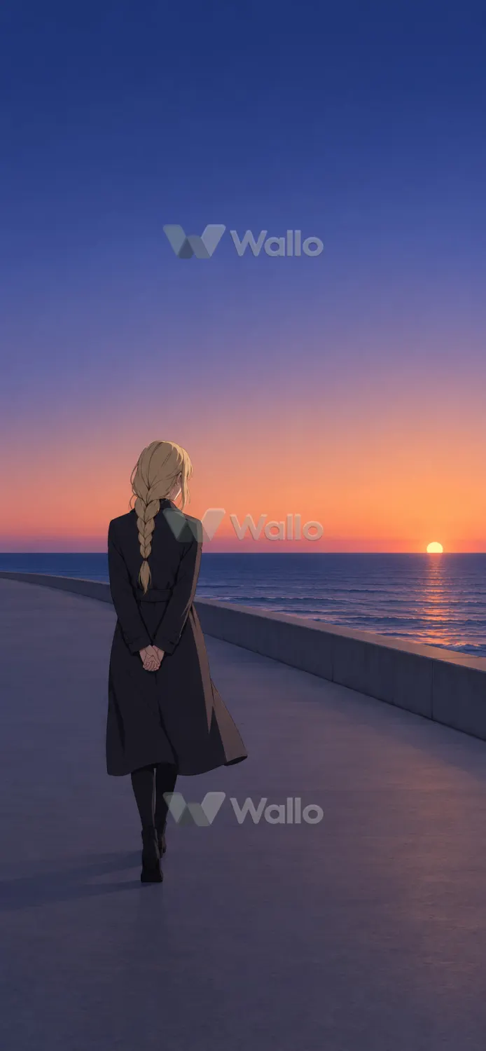 Solitary Promenade at Indigo Dusk