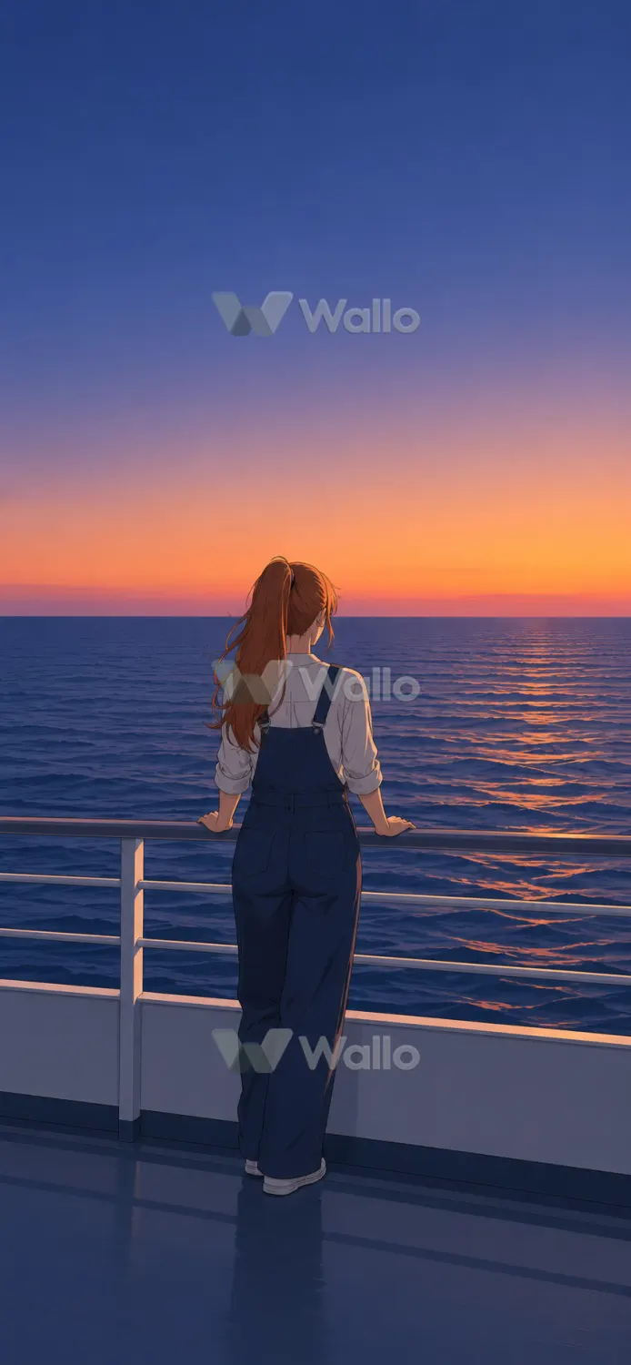 Copper Ponytail at Ocean Dusk