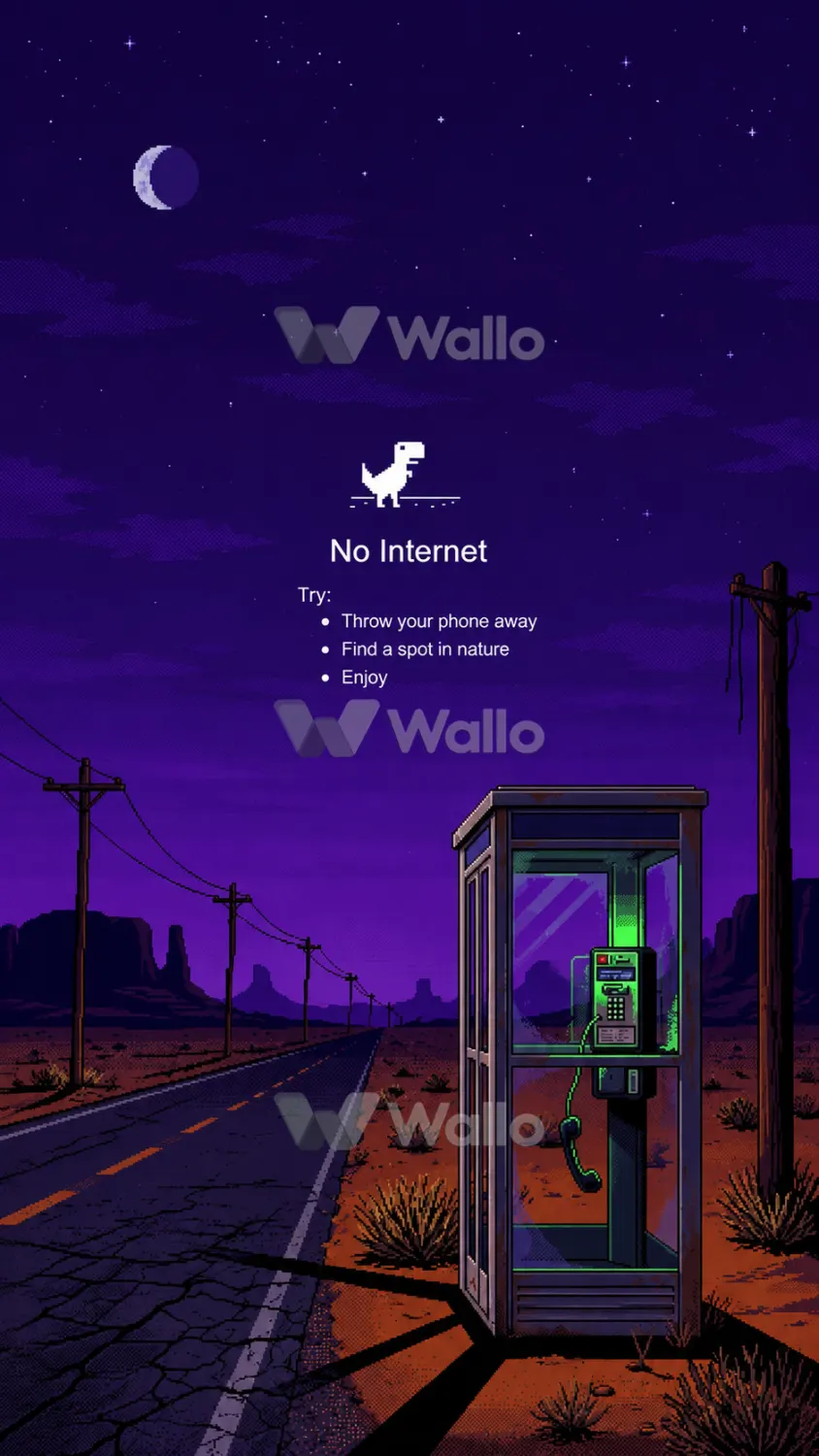 Desert Payphone Under a Violet Moon