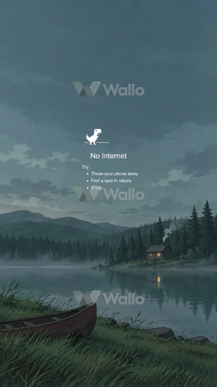 Quiet Cabin by a Misty Lake