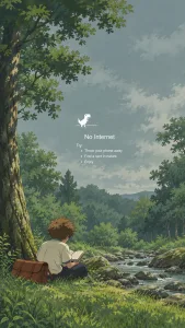 Reading by the Forest Creek