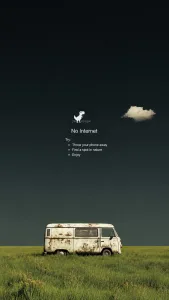 Solitary Vintage Camper Under a Vast Sky