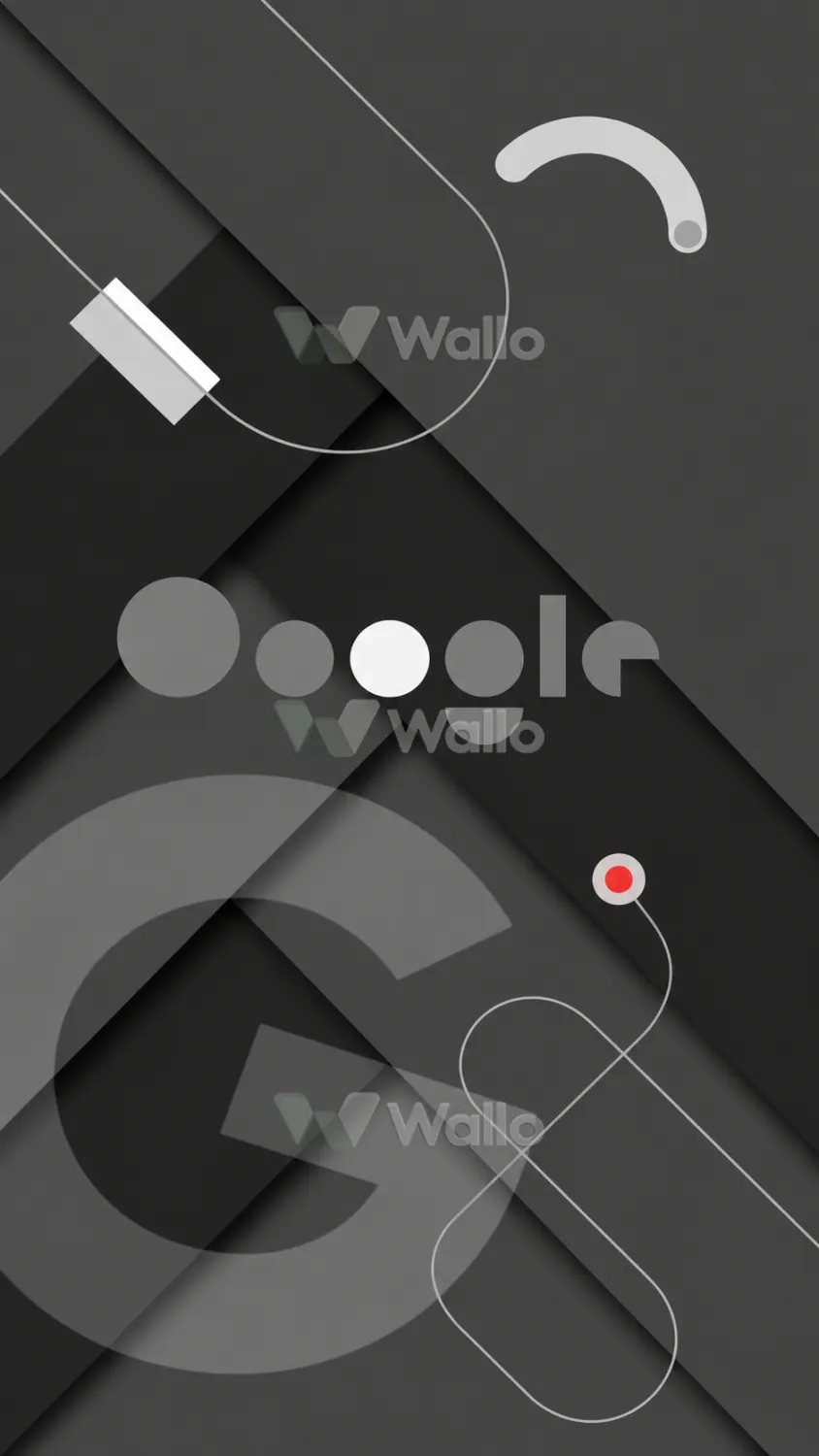 Charcoal Geometry With Red Accent