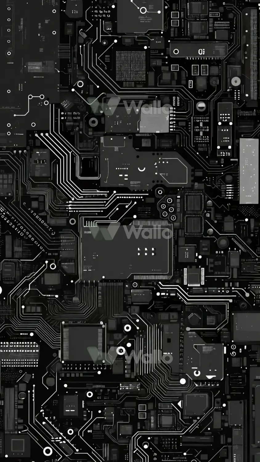 Matte Charcoal Circuit Board