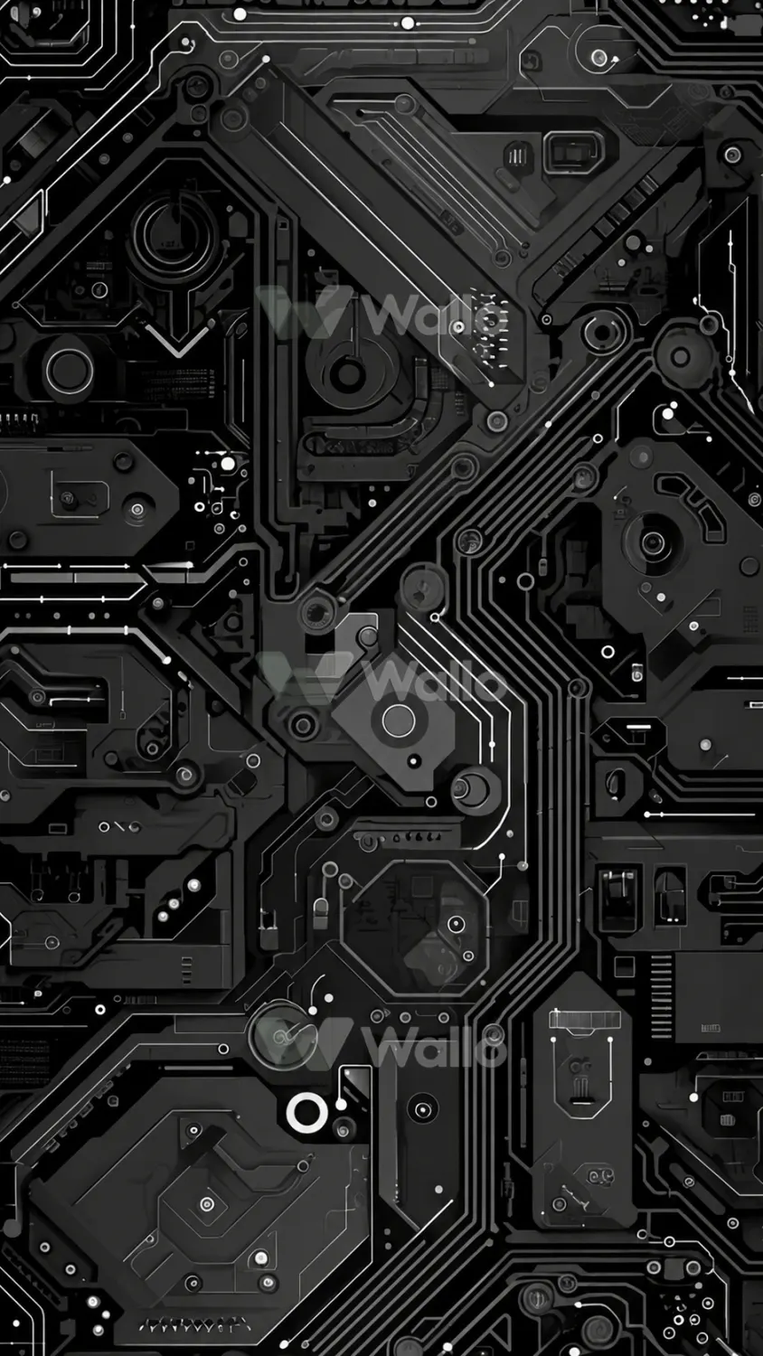 Matte Charcoal Circuit Traces